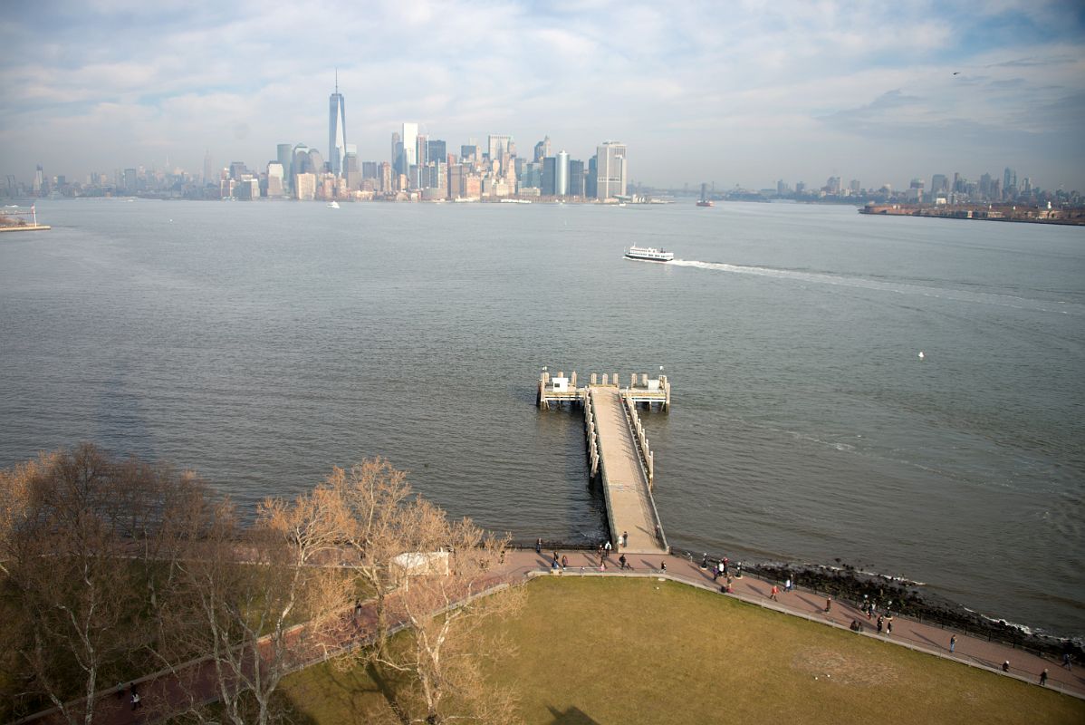 06-02 Hudson River, Manhattan Financial District And Brooklyn From Statue Of Liberty Pedestal